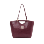 Cartera tote Odalys para mujer color vino