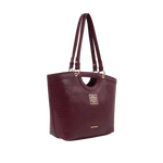 Cartera tote Odalys para mujer color vino