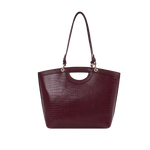 Cartera tote Odalys para mujer color vino