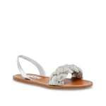 Sandalias flats Noles color plateado