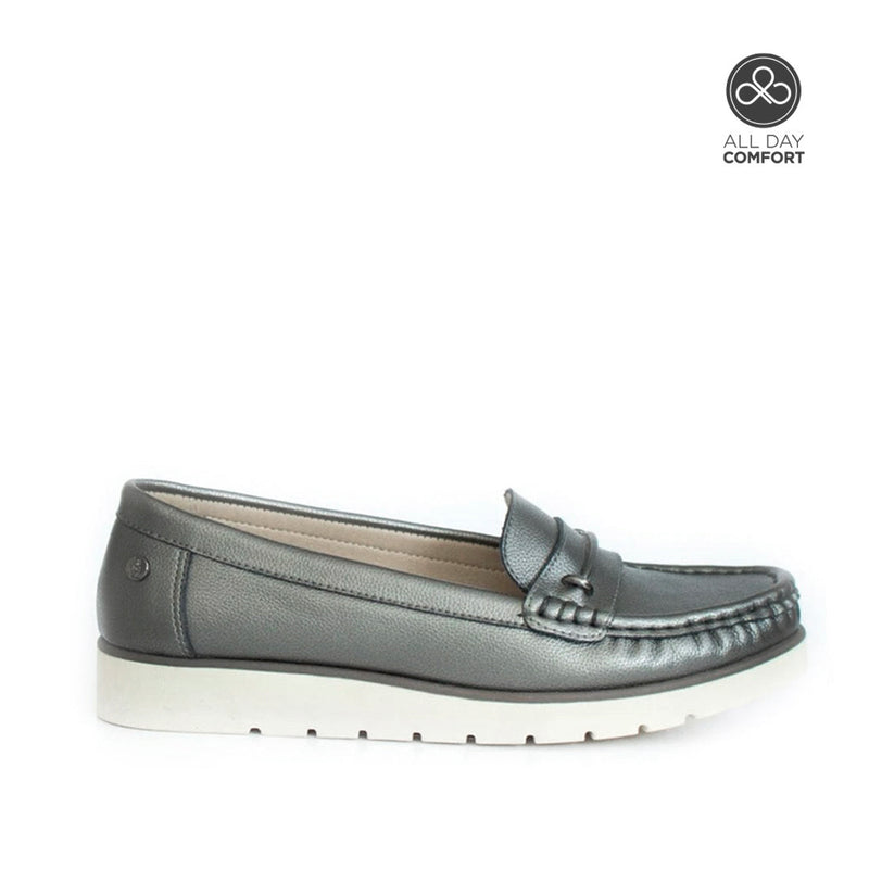 Mocasines Andrea gris para Mujer