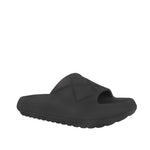 Sandalias flats Puffy negro para mujer