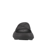 Sandalias flats Puffy negro para mujer