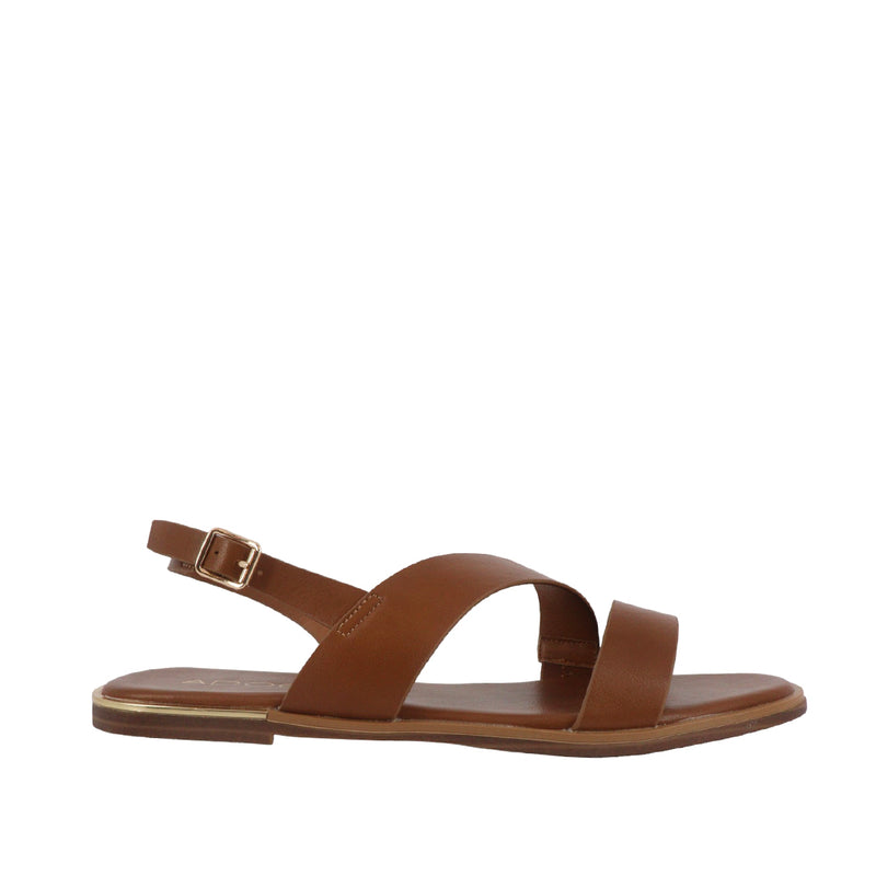 Sandalias flats Galatea color tan