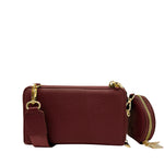 Cartera Samie color burgundy