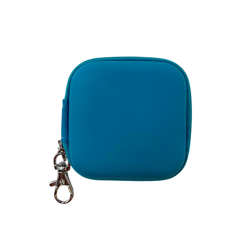 Porta Audífonos color celeste