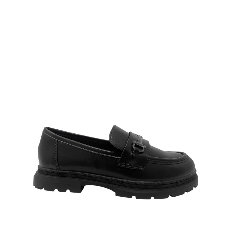 Mocasines escolares West para niña color negro