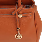 Cartera satchel Dina para mujer color tan