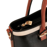 Cartera satchel Cam para mujer color negro