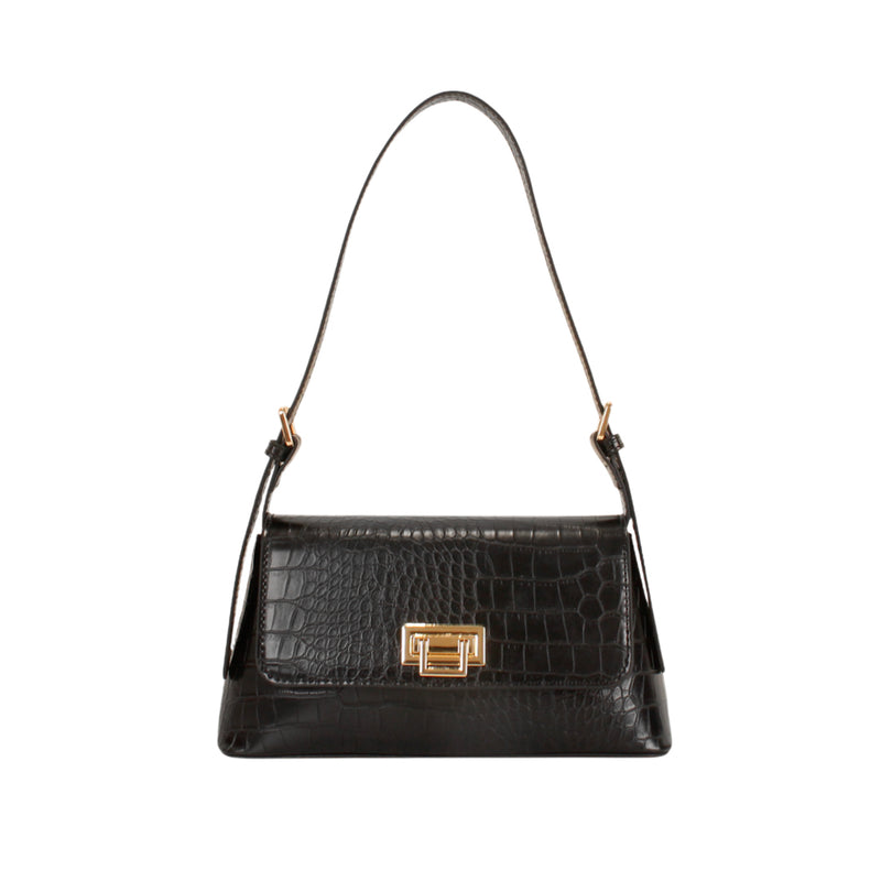 Cartera satchel Garne para mujer color negro