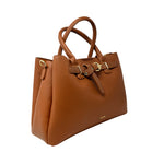 Cartera satchel Eli para mujer color tan