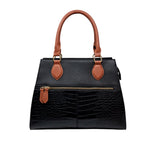 Cartera satchel Em para mujer color negro