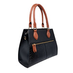 Cartera satchel Em para mujer color negro