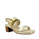 Sandalias de tacón Camelia para mujer color dorado
