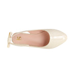 Ballerinas slingback Bethany para niña color blanco hueso