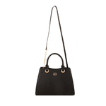 Cartera satchel Gauss para mujer color negro