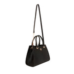 Cartera satchel Gauss para mujer color negro