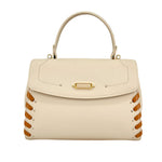Cartera satchel Aisla para mujer color hueso
