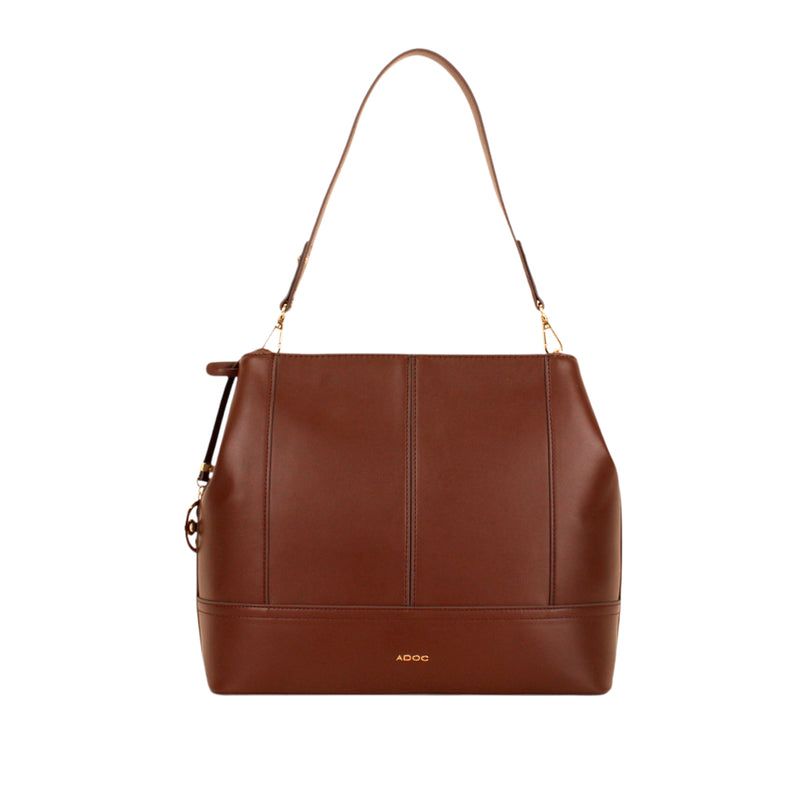 Cartera satchel Alma para mujer color café