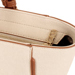 Cartera tote Nadine para mujer color hueso