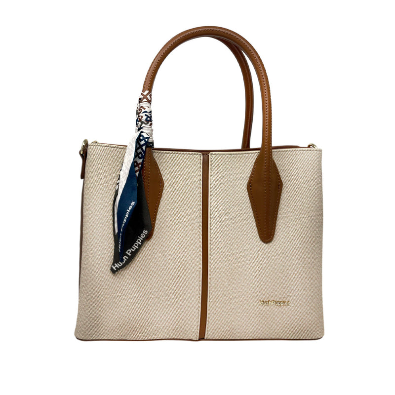 Cartera tote Lena para mujer color beige