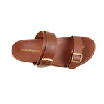 Sandalias flats Darci 3 para mujer color tan