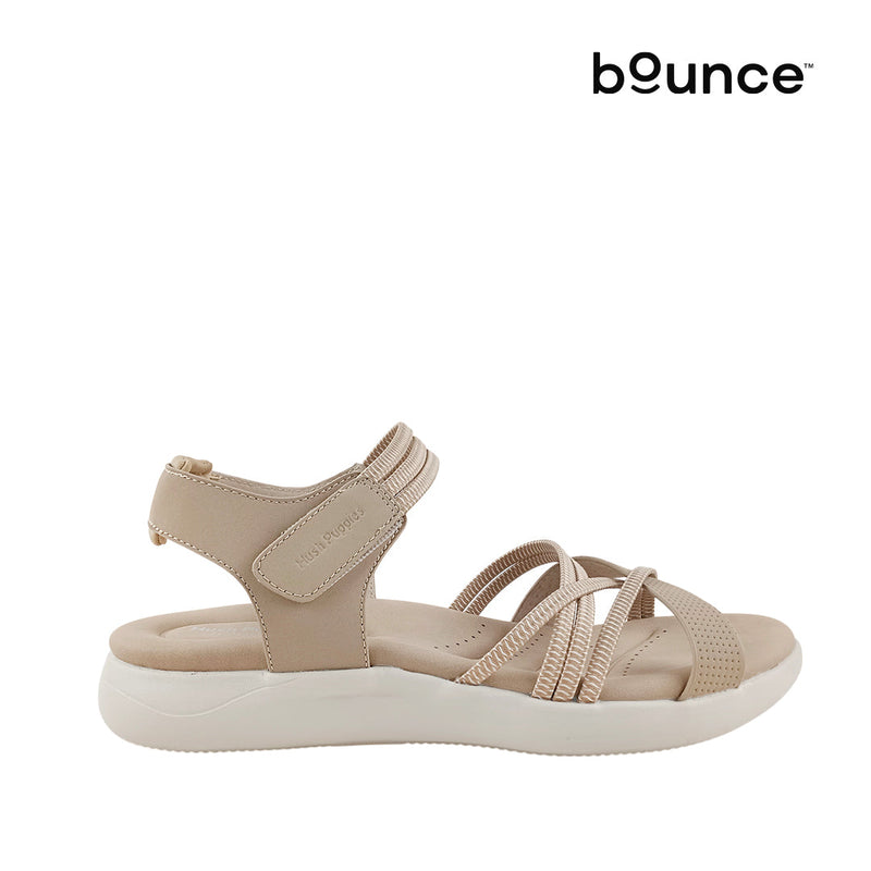 Sandalias flats Denisse 3 para mujer color taupe