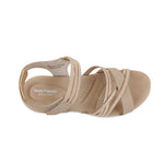 Sandalias flats Denisse 3 para mujer color taupe