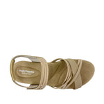 Sandalias flats Denisse 4 para mujer color taupe