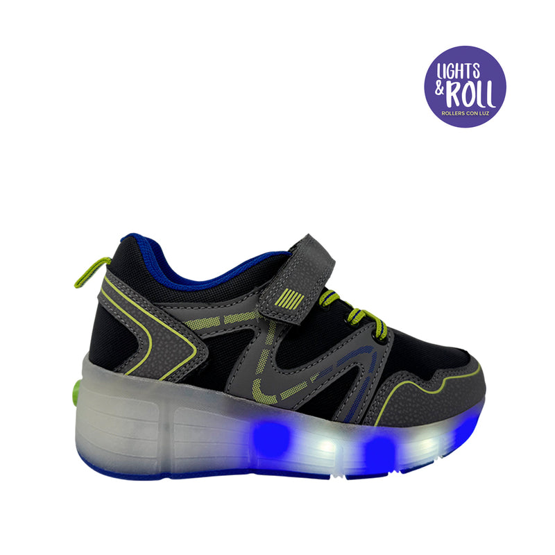 Sneakers con luces Valko para niño color negro