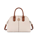 Cartera satchel Vana para mujer color hueso