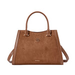Cartera satchel Zilia para mujer color tan