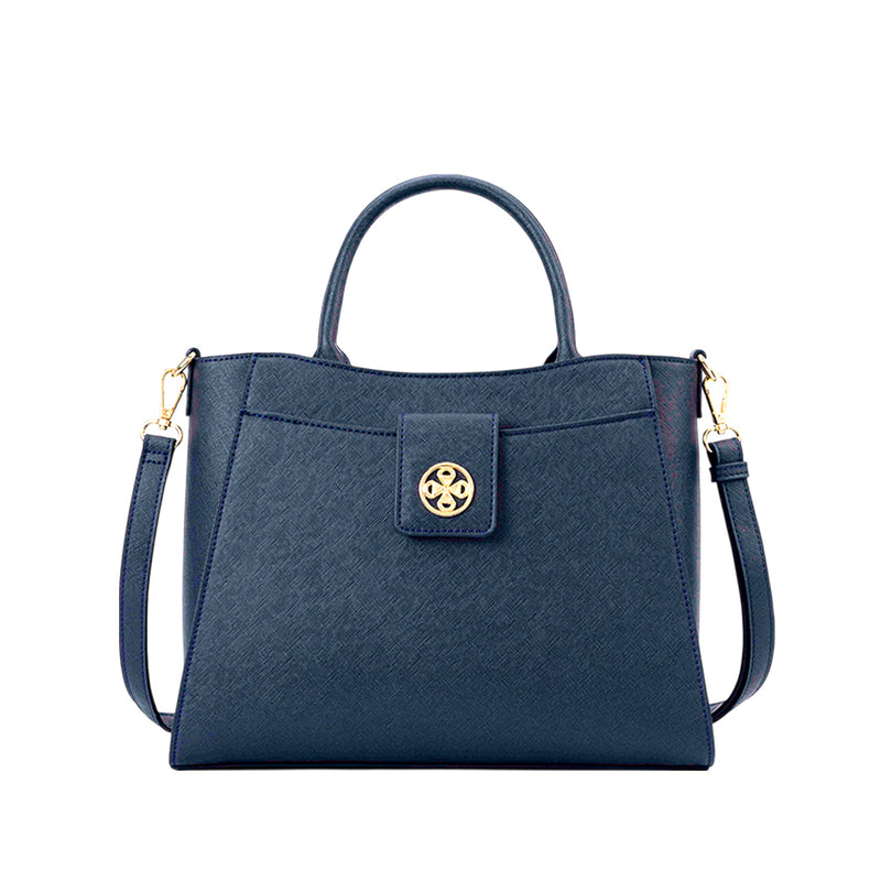 Cartera satchel Uga para mujer color navy