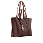 Cartera tote Valda para mujer color café