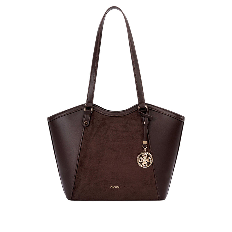 Cartera tote Uria para mujer color café