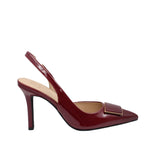 Tacones slingback Atlas para mujer color vino