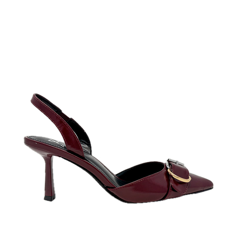 Tacones slingback Ban para mujer color vino
