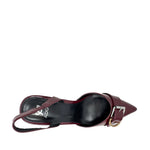 Tacones slingback Ban para mujer color vino