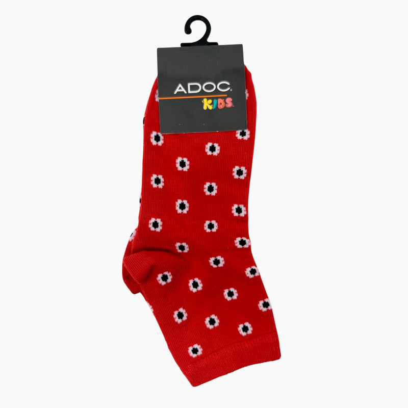 Calcetines Flor unisex color rojo