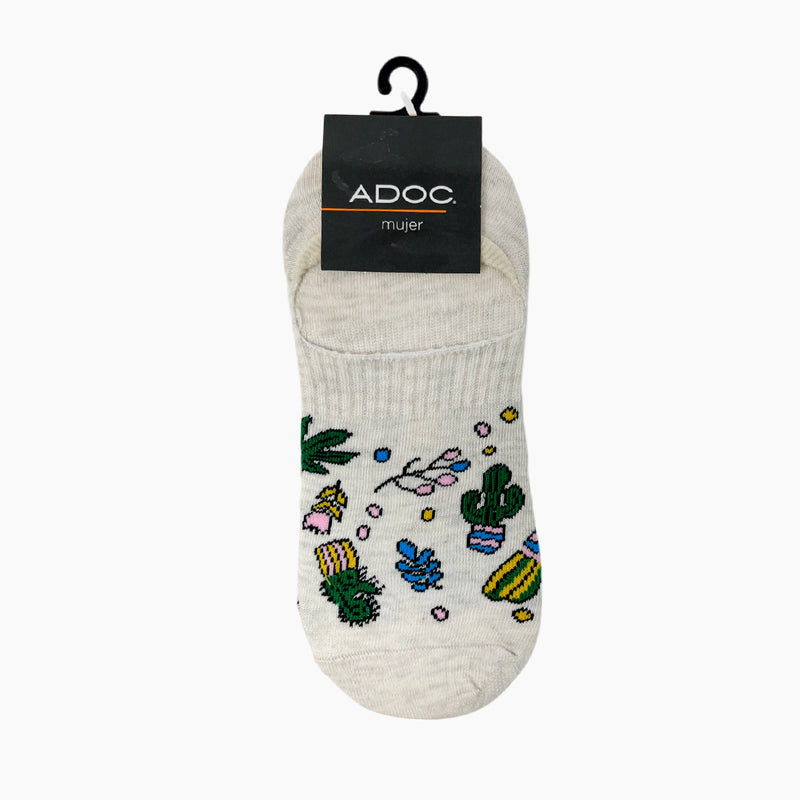 Calcetines Cactus unisex color blanco