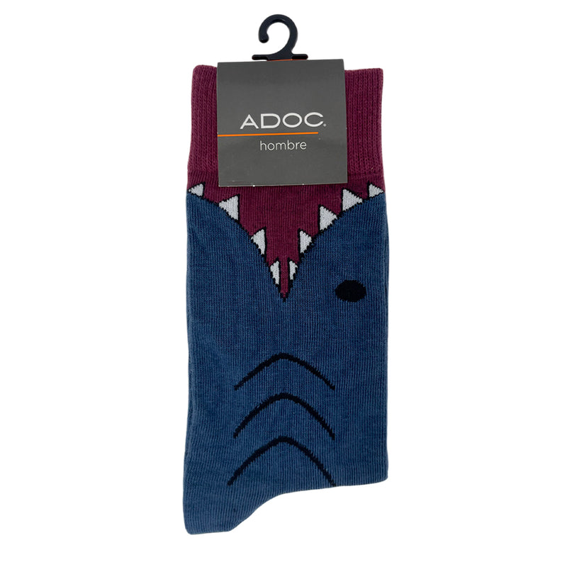 Calcetines Tiburón unisex color azul