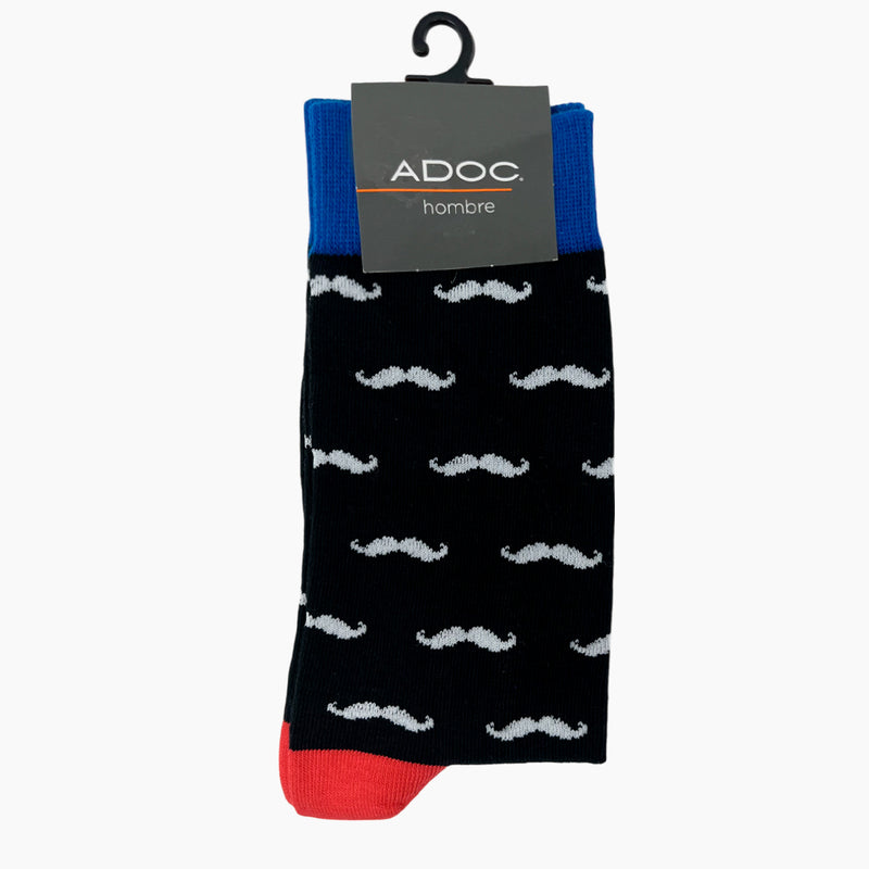 Calcetines Bigote unisex color negro
