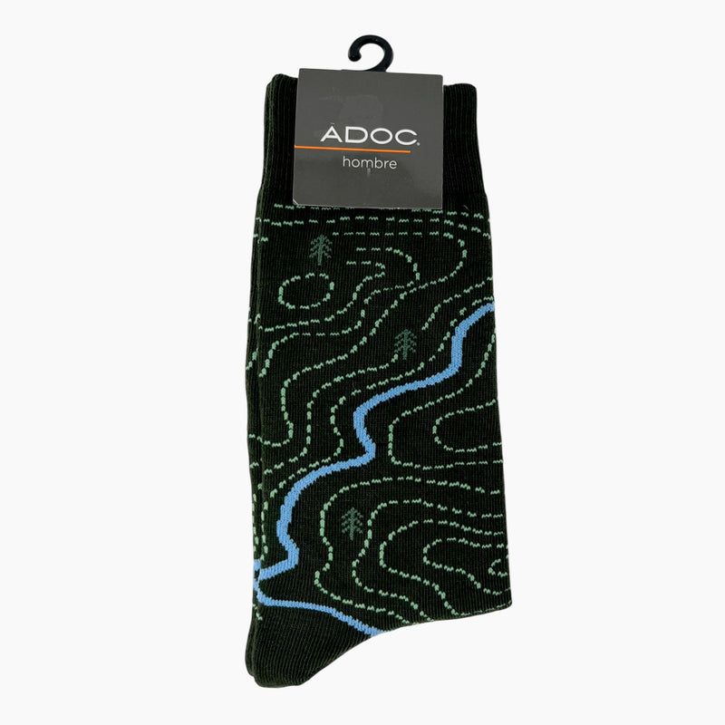 Calcetines Mapa unisex color verde