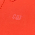 Camisa polo Cat Logo Pique para hombre color anaranjado