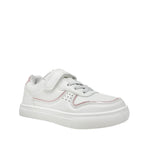 Tennis escolares Asha para infante color blanco y rosado