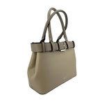 Cartera satchel Kaya para mujer color gris