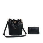 Cartera satchel Miller para mujer color negro
