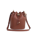 Cartera satchel Miller para mujer color tan
