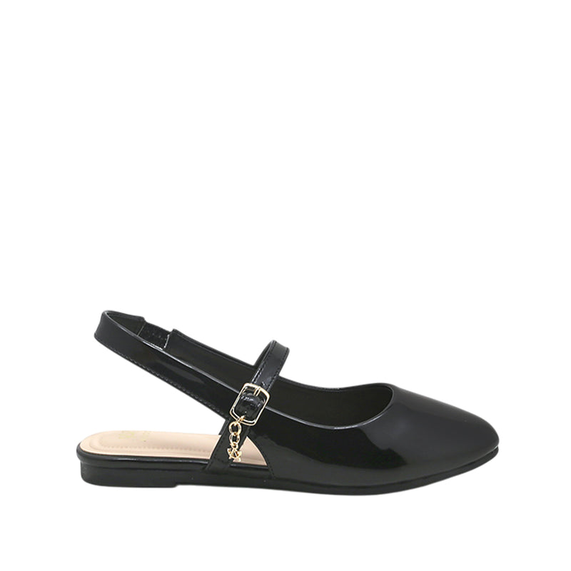 Ballerinas slingback Amy para niña color negro