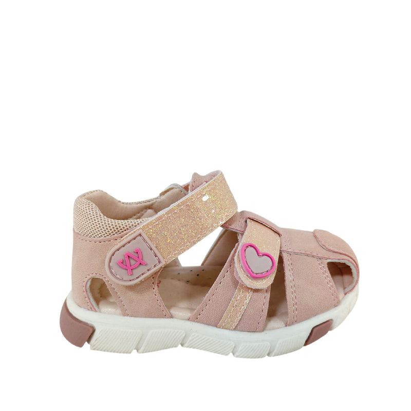 Sandalias Heart para infante color rosado
